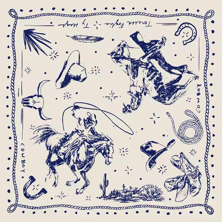 Wild West Silk Scarf