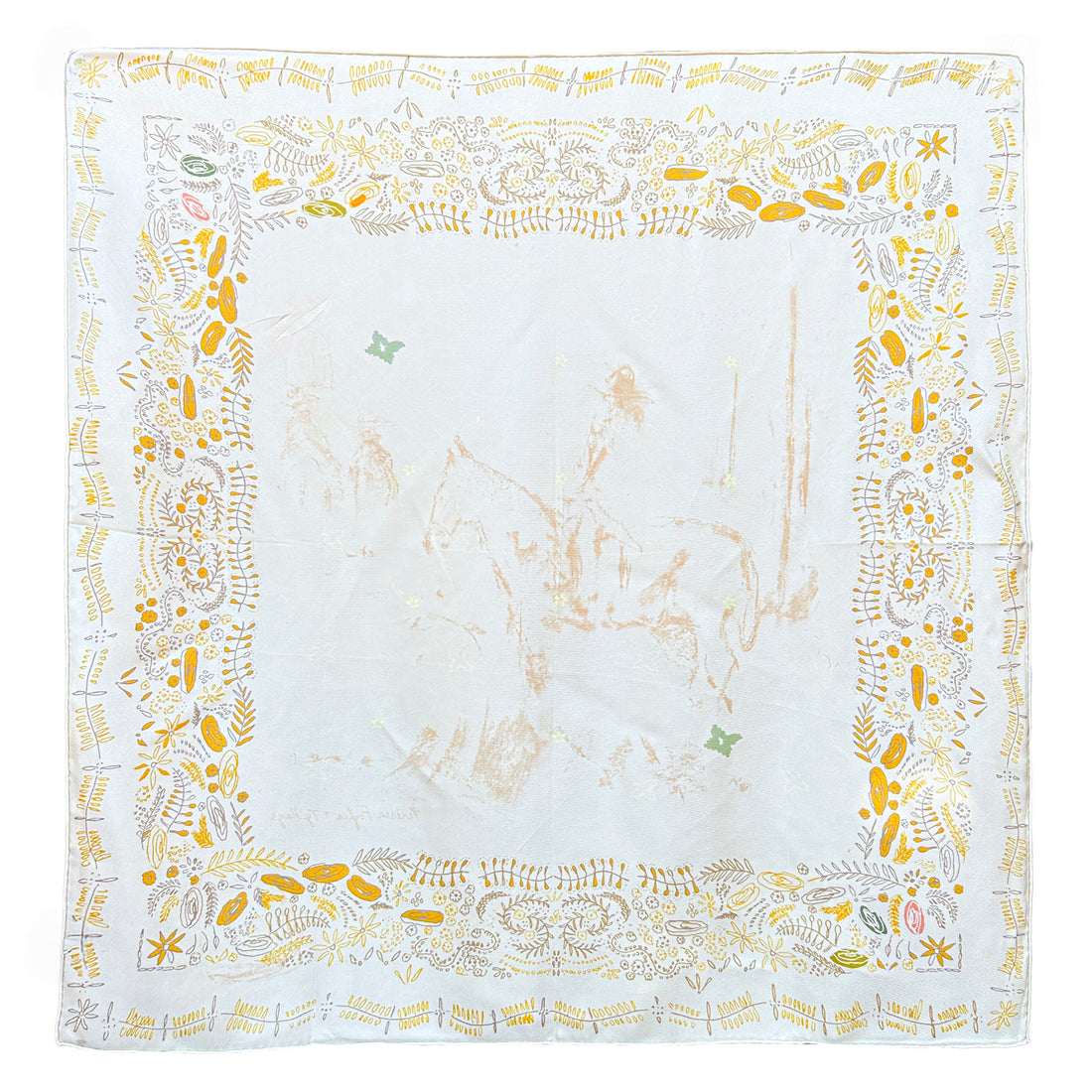 Floral Western Silk Scarf