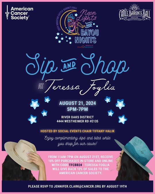 SIP & SHOP BENEFITTING AMERICAN CANCER SOCIETY